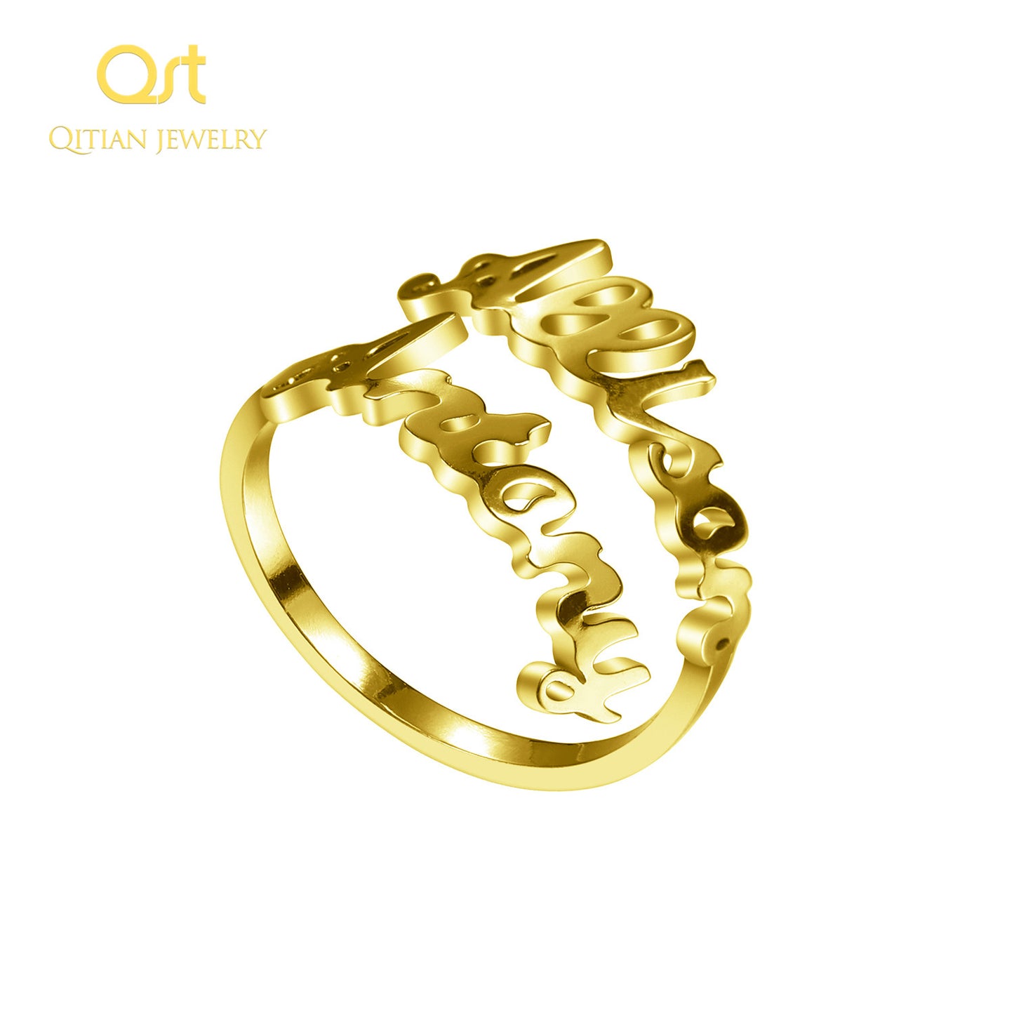 Double Names Ring QR0319
