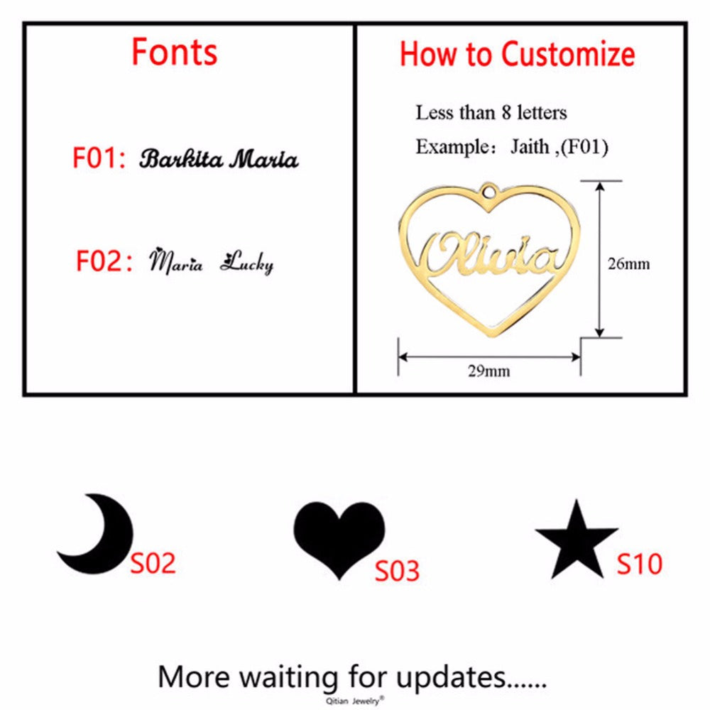 Herz-Halskette aus Edelstahl