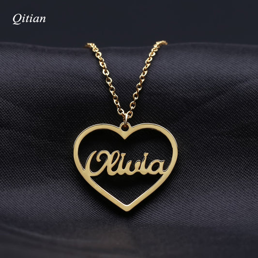 Collier Coeur Acier Inoxydable