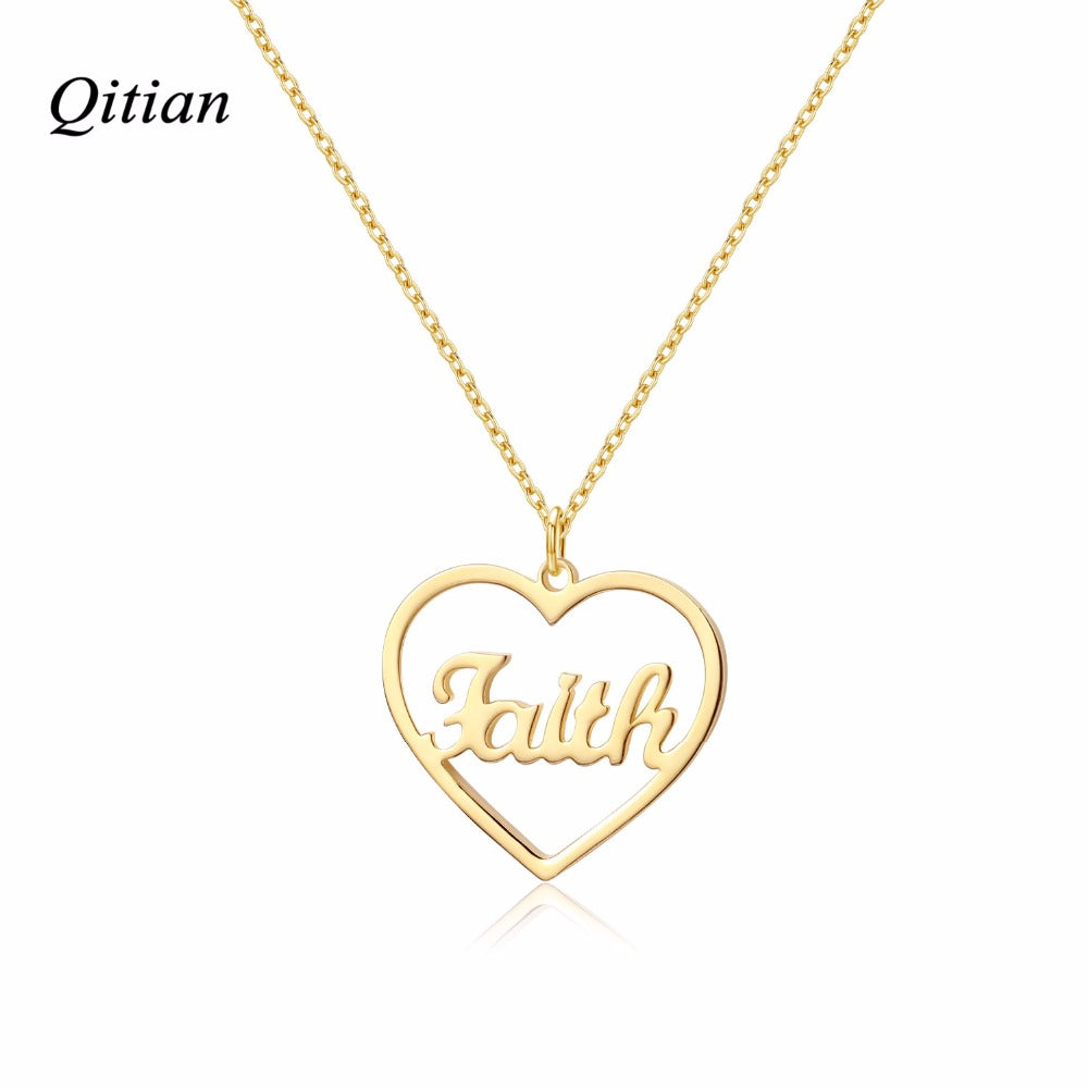 Herz-Halskette aus Edelstahl