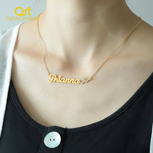 Double Love Name Necklace QN20765