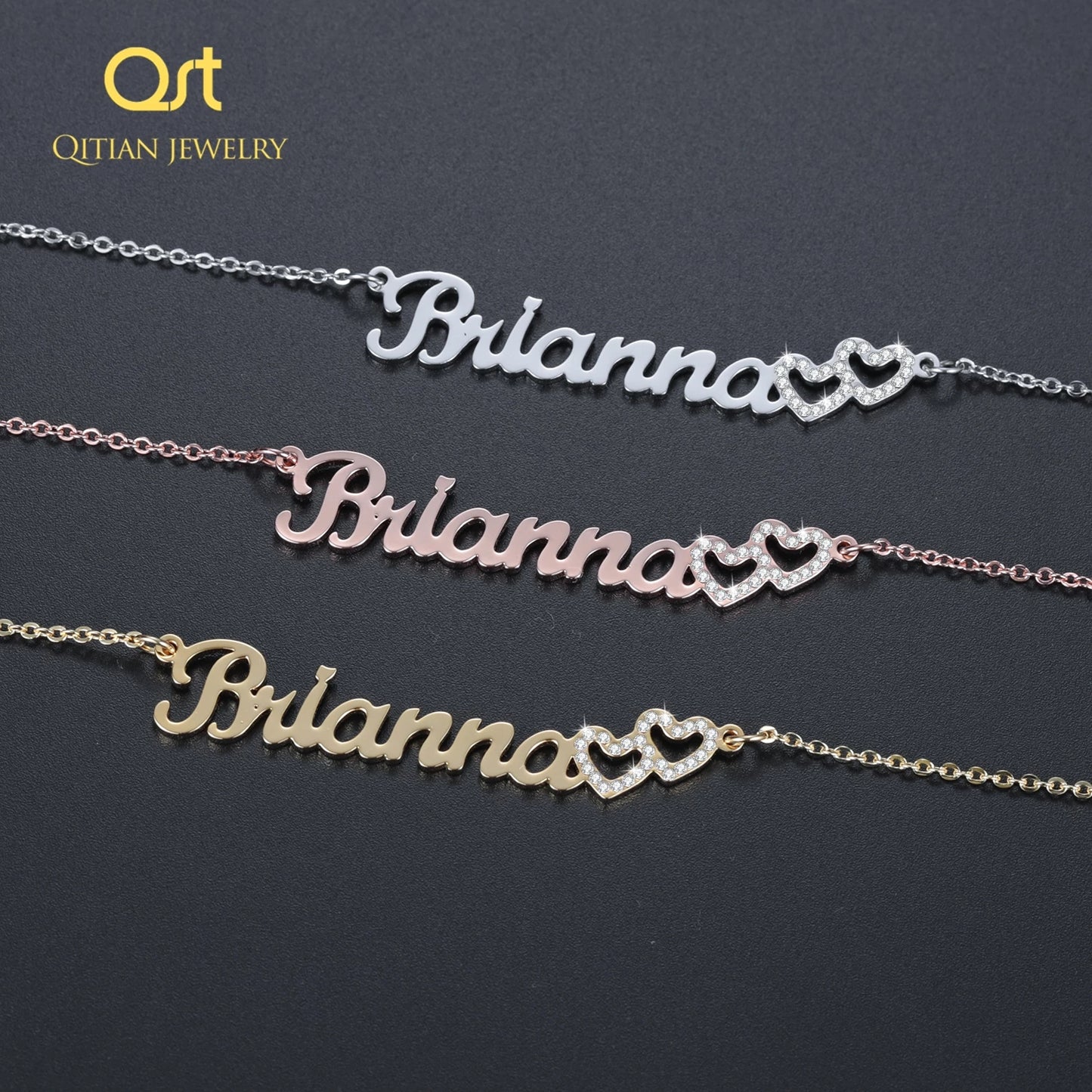 Double Love Name Necklace QN20765