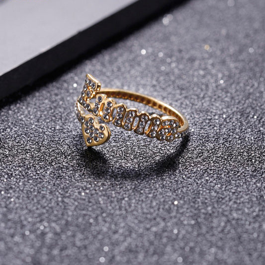 Iced Out Ring Engagement Wedding QR305
