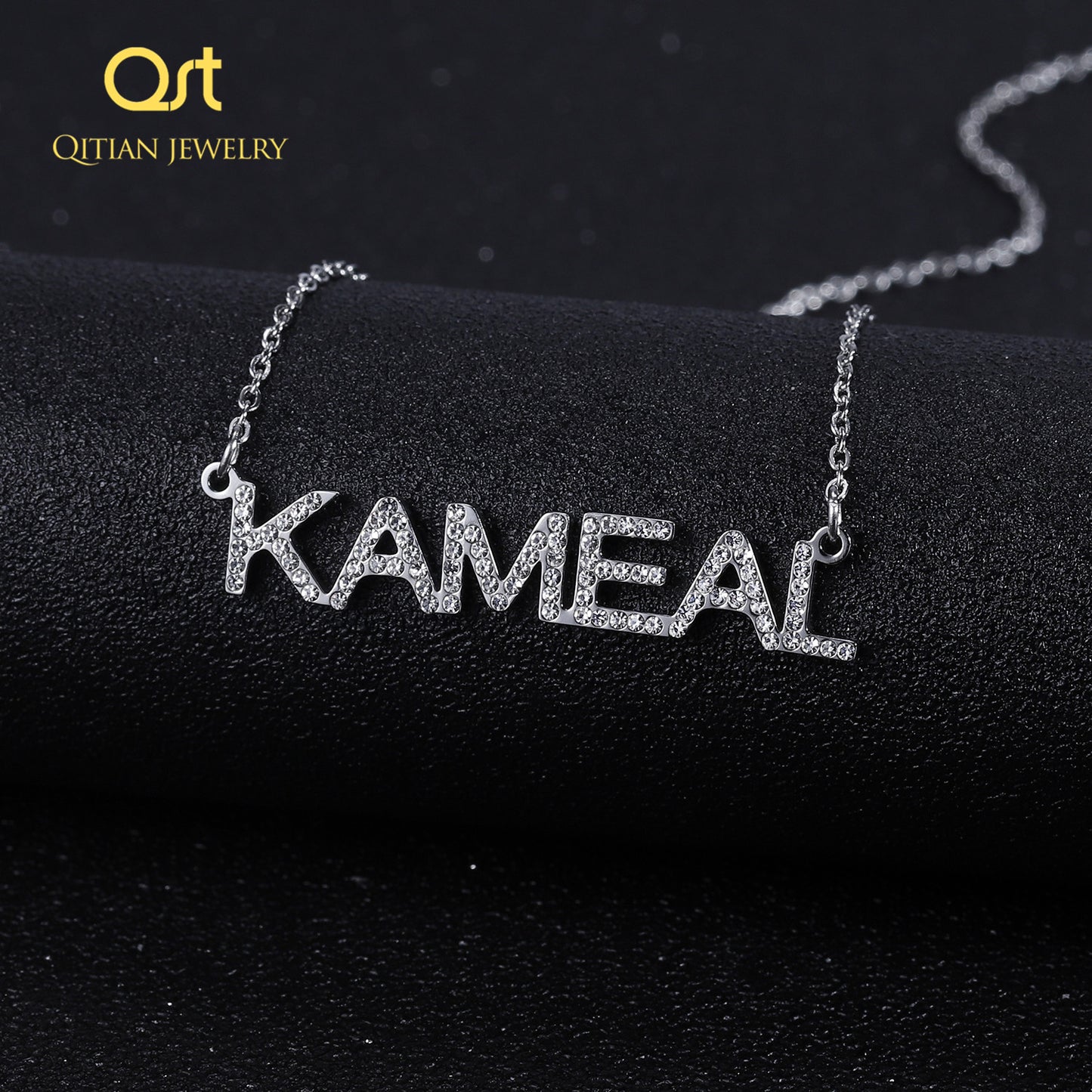 Iced Out Zirconia Letters Necklace