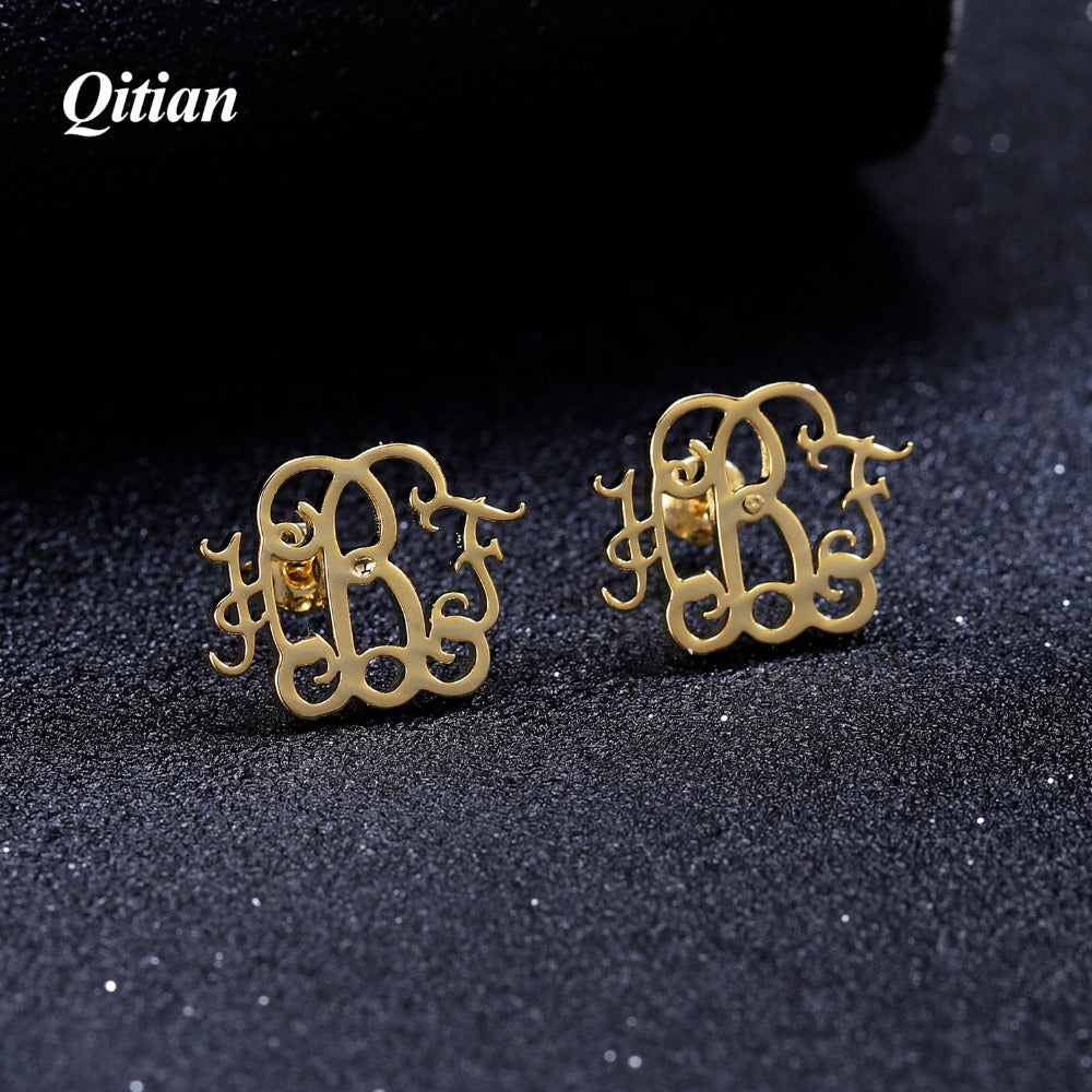 Monogram Name Earrings QE302