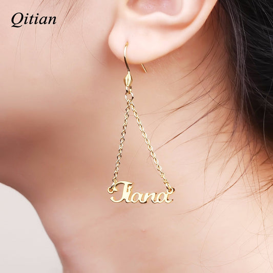 Customize Name Drop Earrings QE002
