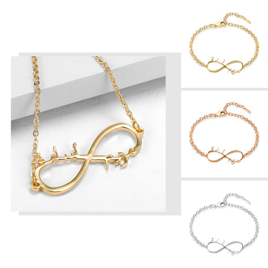 Arabic Infinite Loop Name Bracelet