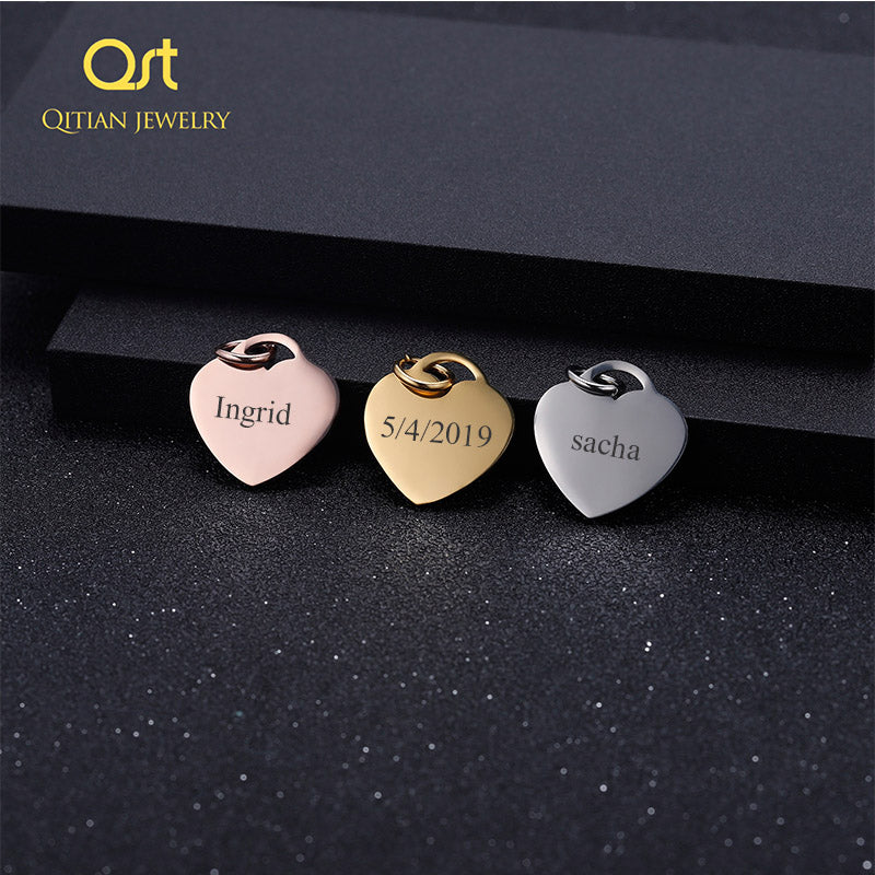 Engraved Necklace&Pendants Heart Custom Name Necklaces