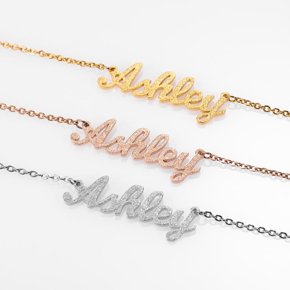Frosted Name Necklace