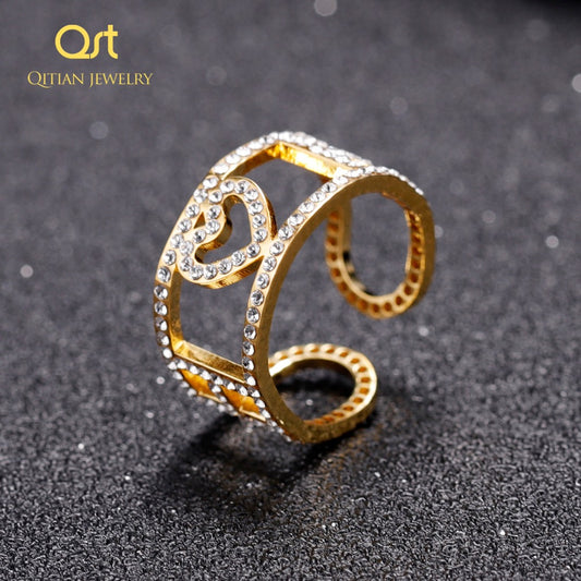 Initial Letter Ring Iced Out Zirconia Micro Pave Rings