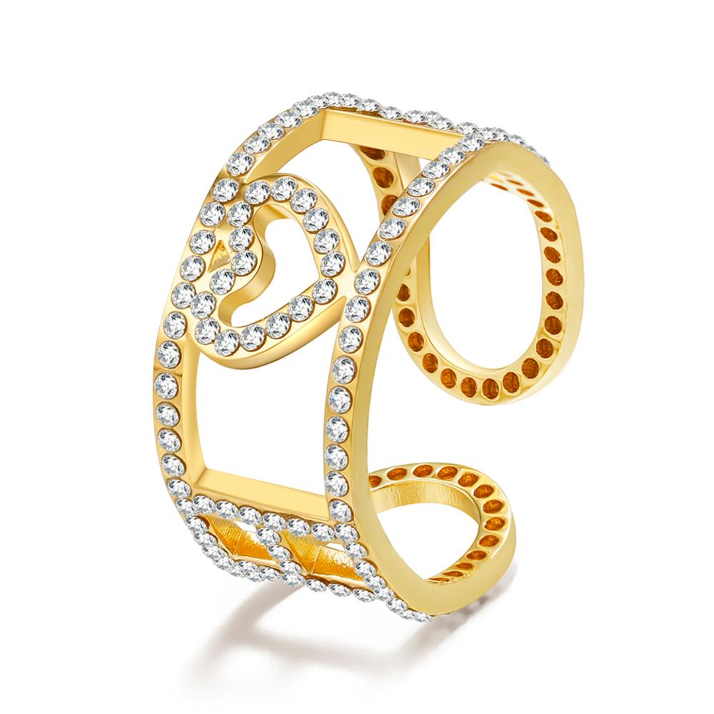 Initial Letter Ring Iced Out Zirconia Micro Pave Rings