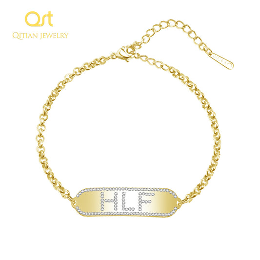 Hip Hop Men's Custom Name Iced Out Bracelet