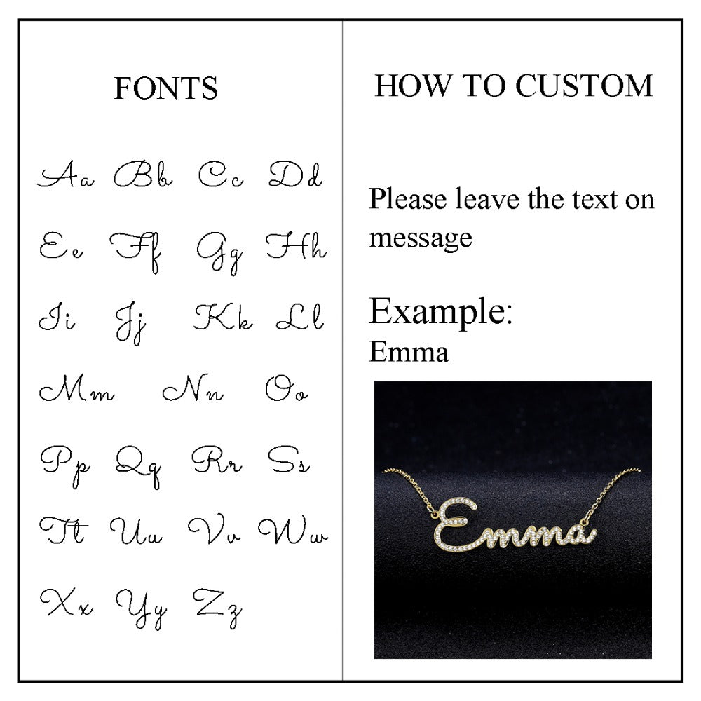 Any Name Necklace Stone Chain Iced Out QN127