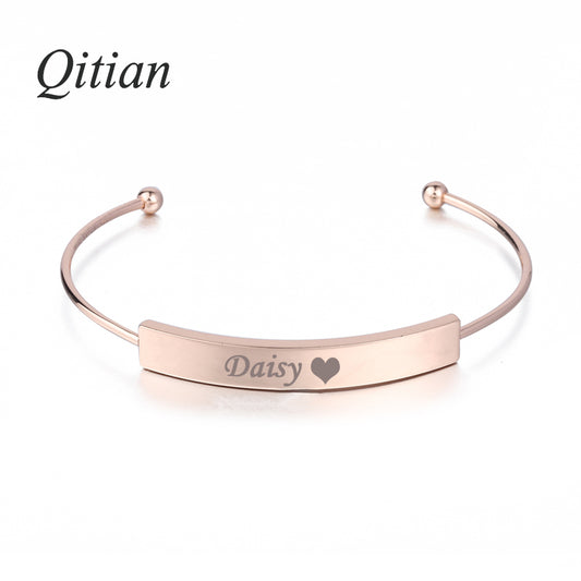 Personalized Custom Rose Gold Bangles