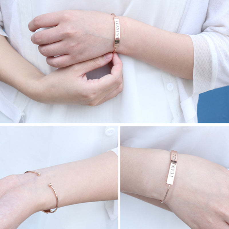Personalized Custom Rose Gold Bangles