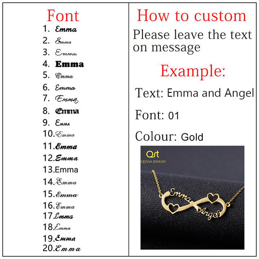 Infinity Pendant Friendship Necklace