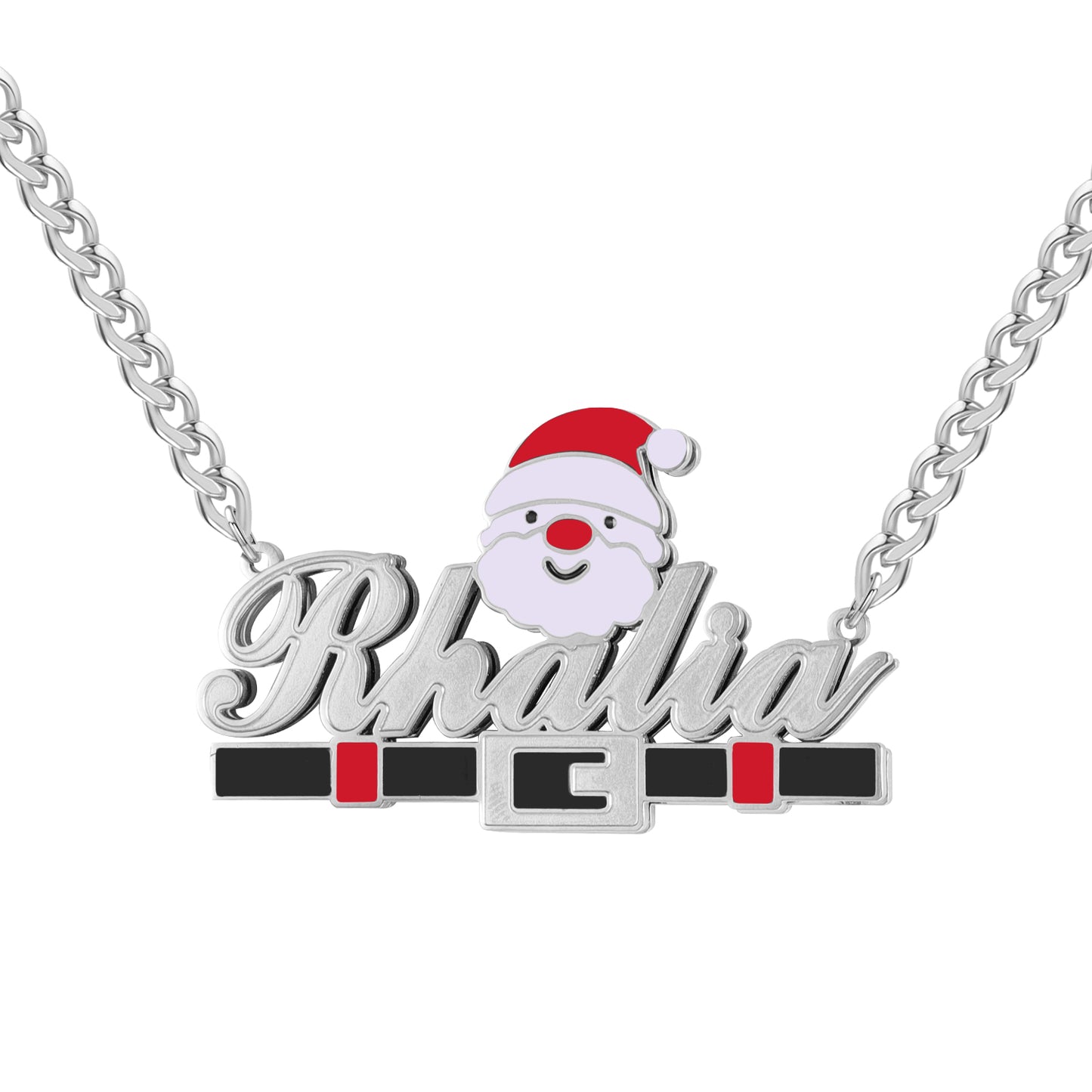 Christmas Santa Claus Name Necklace QN997