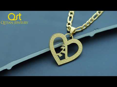 Heart Initial Letter Pendant SN582