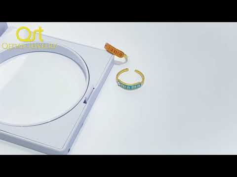 Personalized Enamel Ring QR602