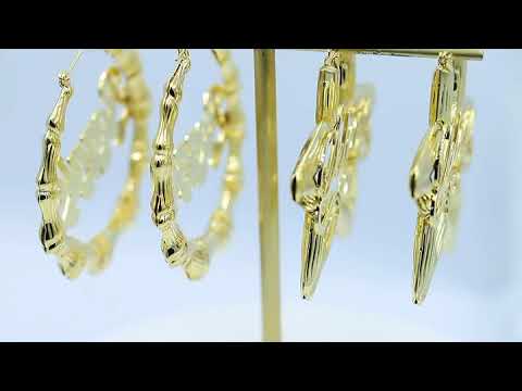 Star Bamboo Name Earrings QE512