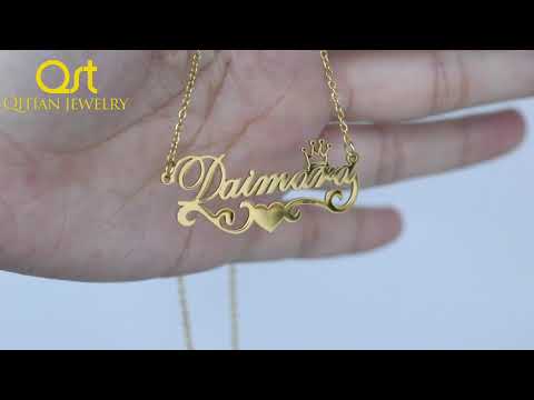 Personalisierte Kronen-Namenskette QN430