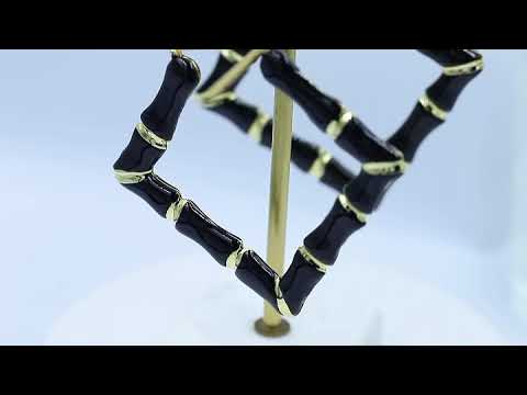 Colorful Square Bamboo Earrings QE418