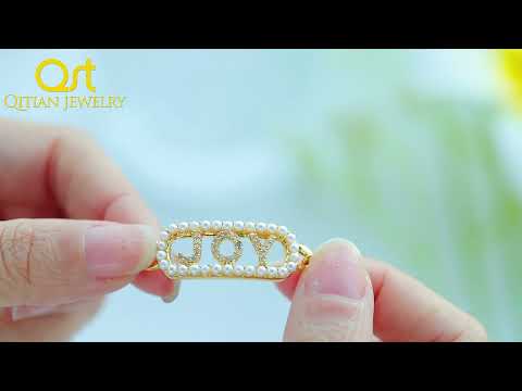 Pearl Chain Name Bracelets QB515