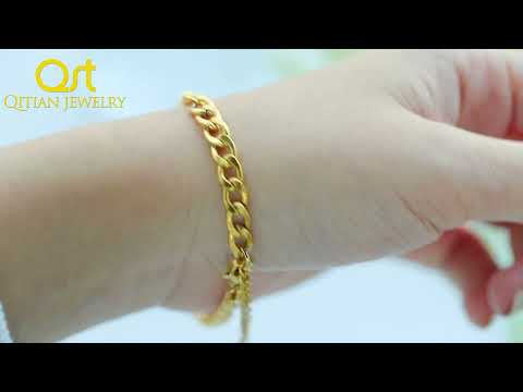 Pearl Chain Initial letter Bracelet QB526