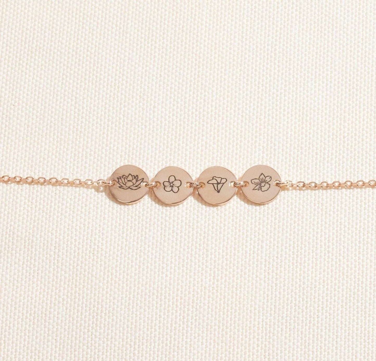 Custom Birthday Flower Bracelets MB2224