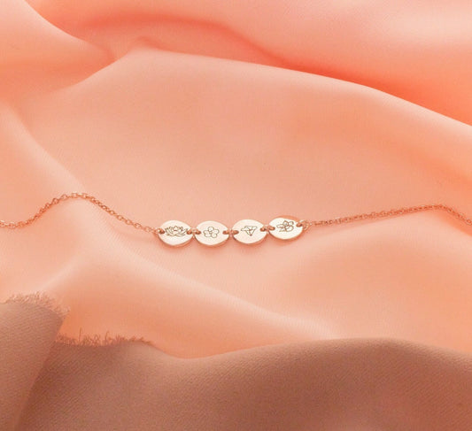 Custom Birthday Flower Bracelets MB2224