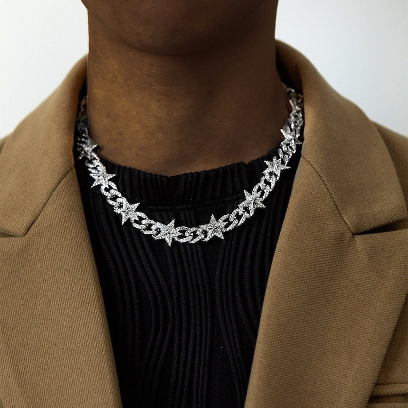 Pentagram Cuban Chain Necklace DN2703