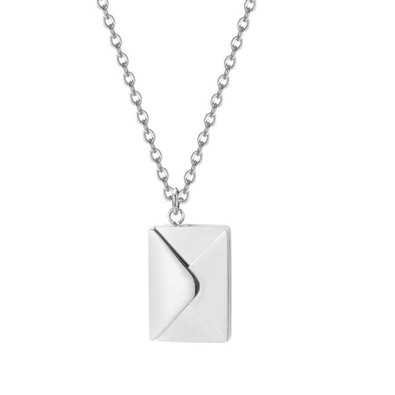 Envelope Custom Text Necklace XF001-N