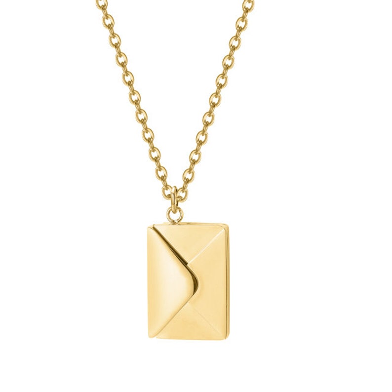 Envelope Custom Text Necklace XF001-N