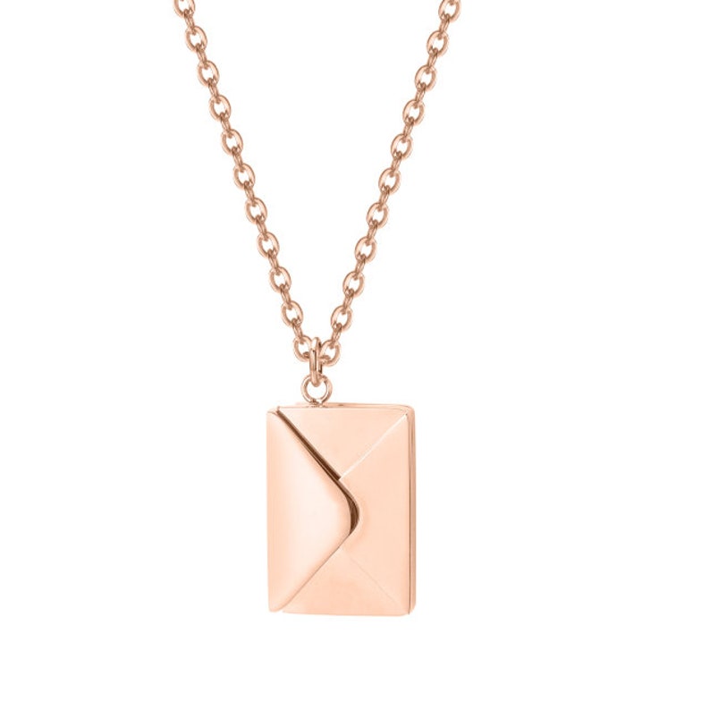 Envelope Custom Text Necklace XF001-N