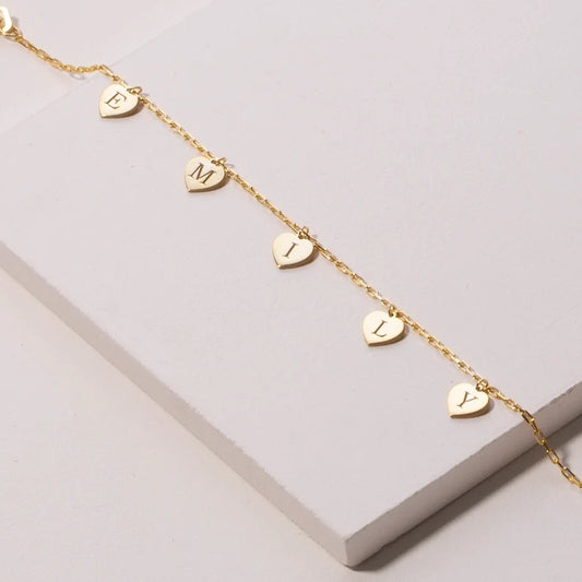 Custom Letter Pendant  Bracelets