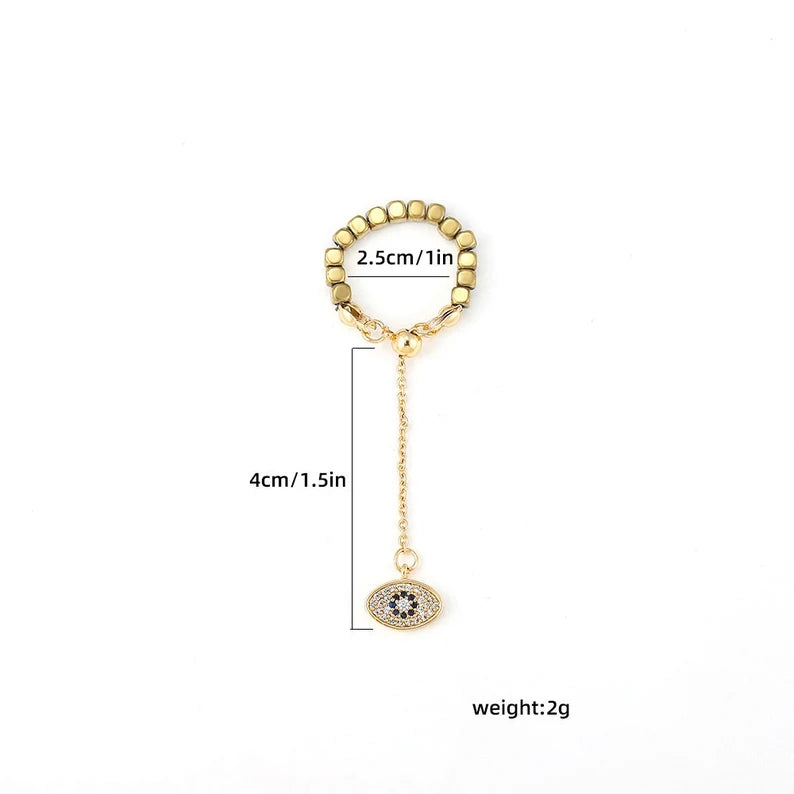Emaille-Ring mit bösem Blick DR2801