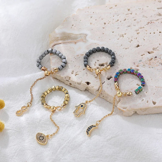 Enamel Evil Eye Ring DR2801