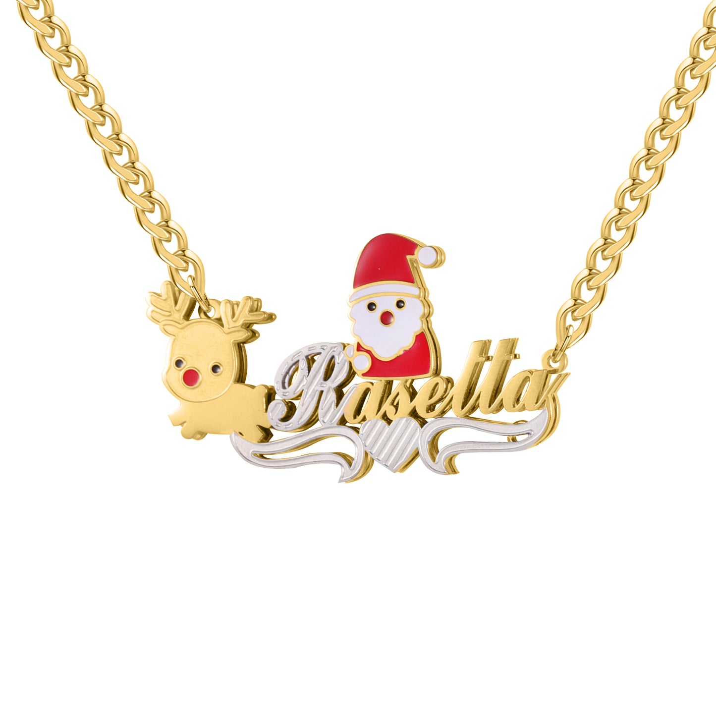 Christmas Santa Claus Name Necklace QN999