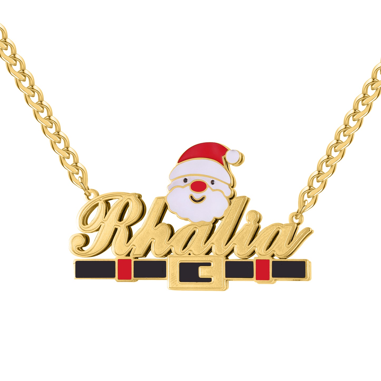 Christmas Santa Claus Name Necklace QN997