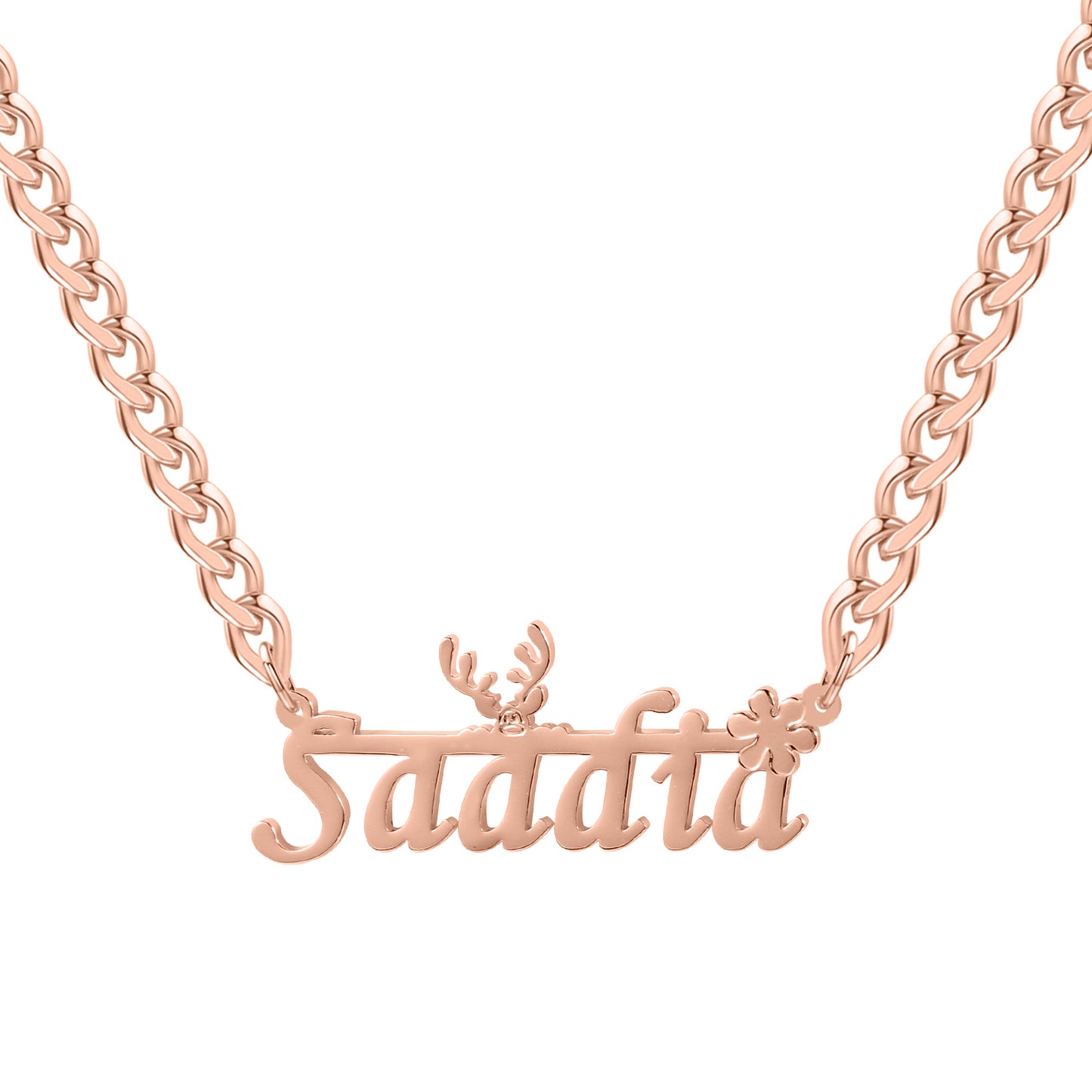 Christmas Antlers Name Necklace QN994