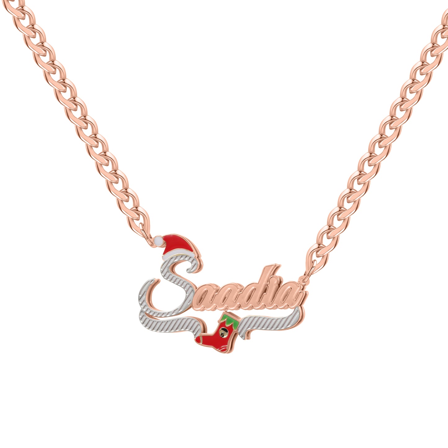 Christmas Stocking Name Necklace QN990