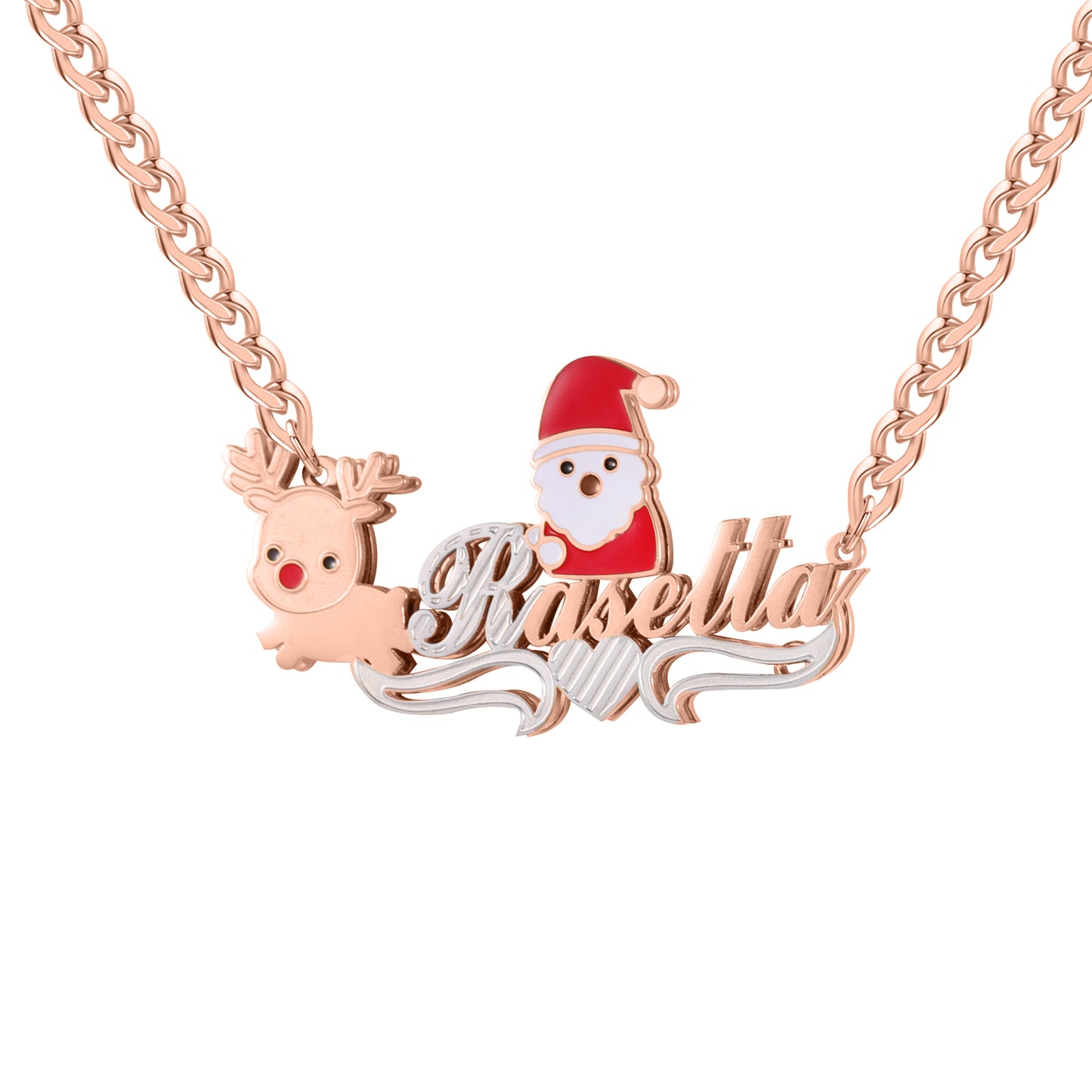 Christmas Santa Claus Name Necklace QN999