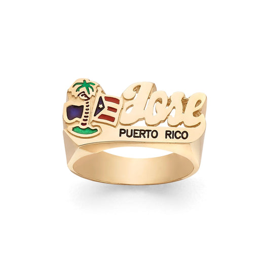 National Fla 3D Name Ring DR220504