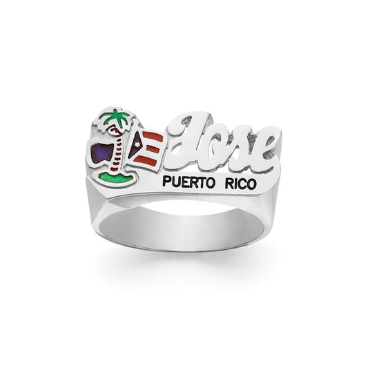 National Fla 3D Name Ring DR220504