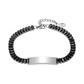 Customize Surface Laser Engraved Name Logo Couple Inlaid Zircon Bracelet - CB3567