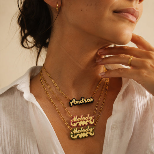 Personalized Name Necklace – Custom Acrylic Pendant  Personalized Name Necklace Custom Acrylic Letter Necklace