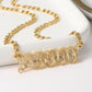 Custom Name Necklace With Texture QFN3142
