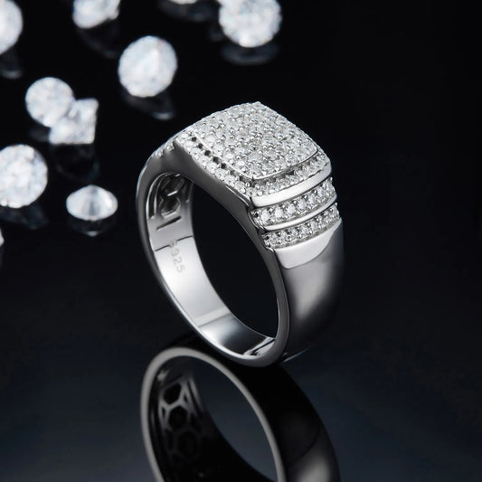 Moissanite Men's Hip Hop Ring M86C