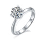 White Moissanite Wedding Rings M03EGM