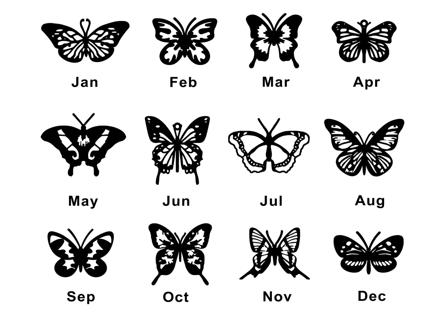 Birthday Butterfly Name Necklace QN-N8683